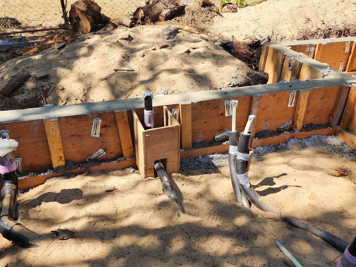 Foundation excavation in progress